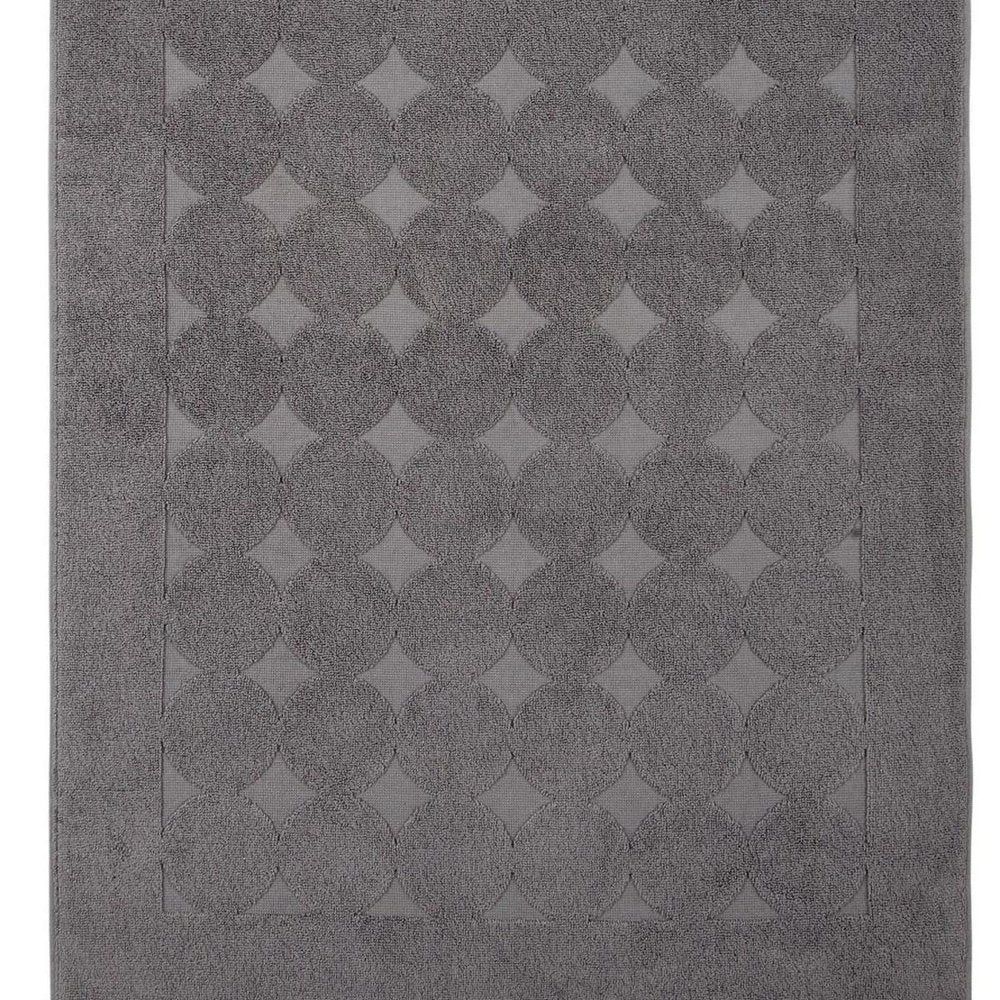 24" X 35" White Tone on Tone Polka Dot Turkish Cotton Bath Rug