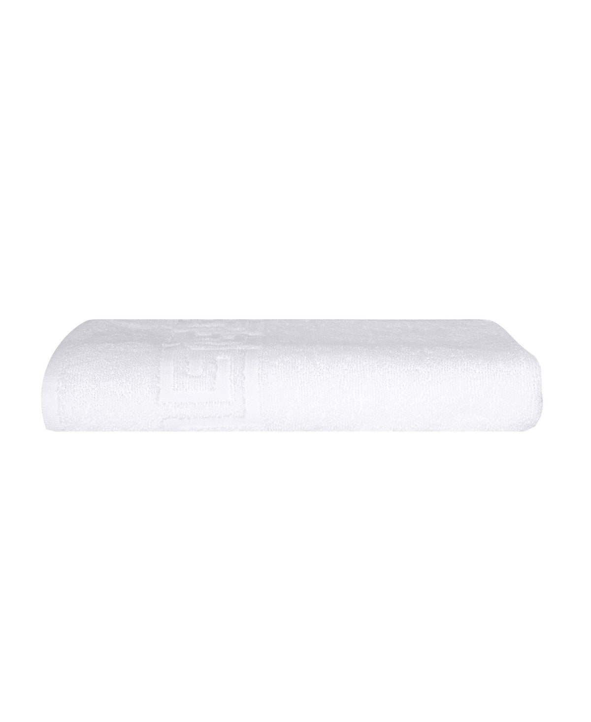 White Greek Key Turkish Cotton 40" X 60" Bath Sheet