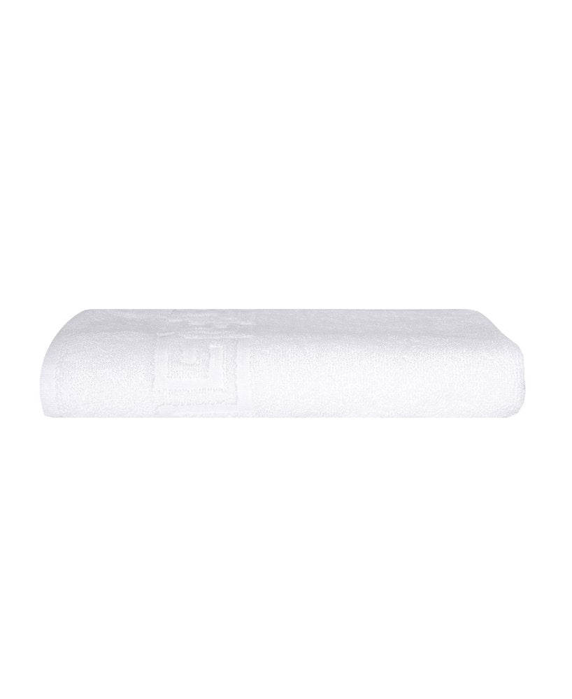 White Greek Key Turkish Cotton 40" X 60" Bath Sheet