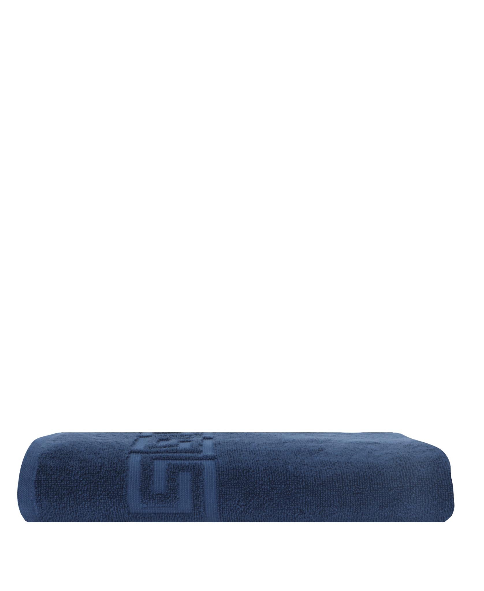 Navy Blue Greek Key Turkish Cotton 40" X 60" Bath Sheet