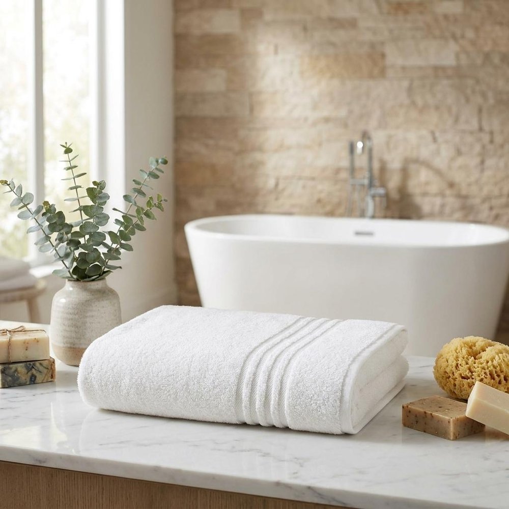 White Turkish Cotton 35" X 66" Bath Sheet