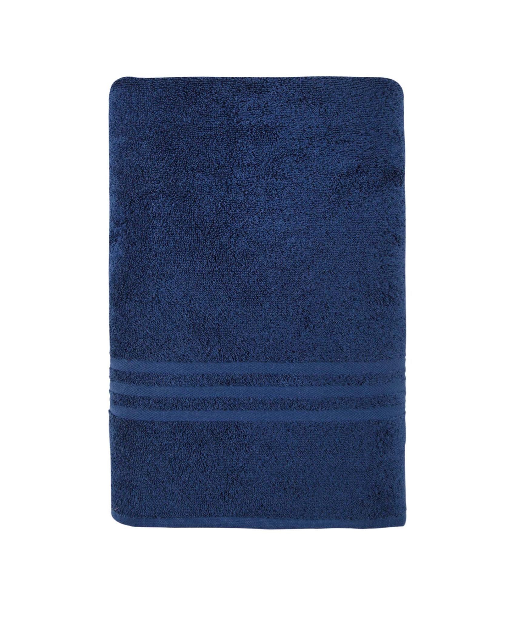 Navy Blue Turkish Cotton 35" X 66" Bath Sheet