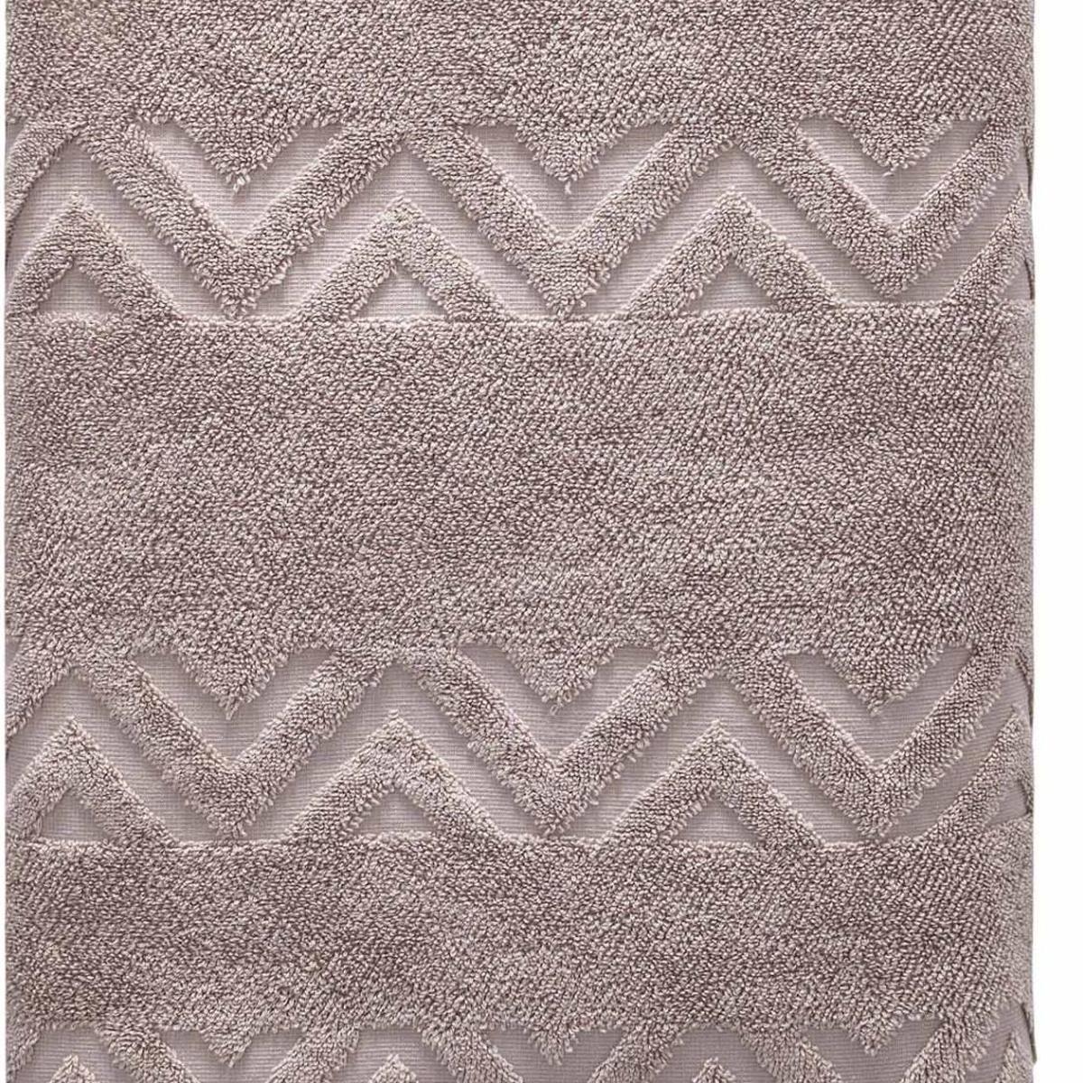 Light Brown Jacquard Turkish Cotton 40" X 70" Chevron Bath Sheet