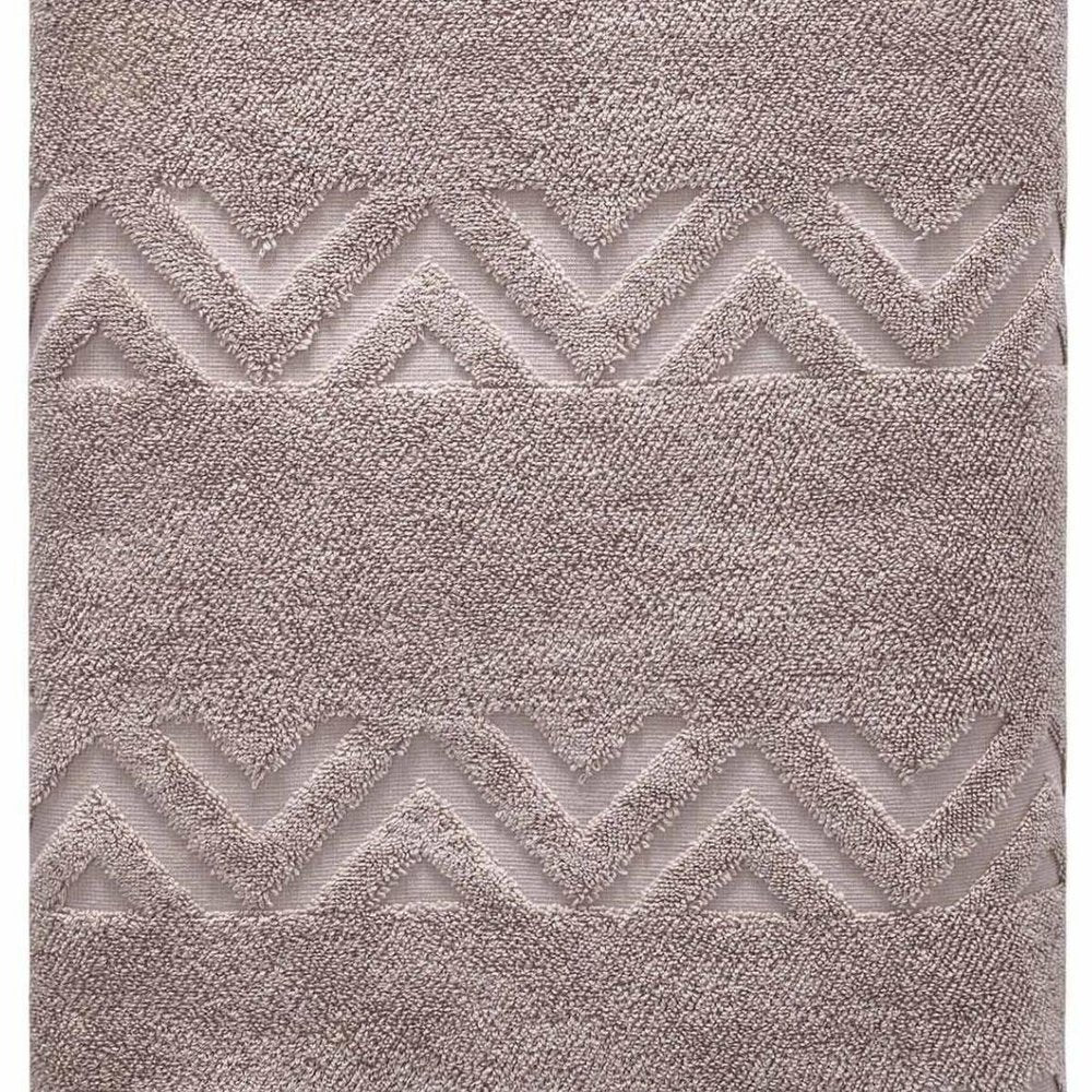White Jacquard Turkish Cotton 40" X 70" Chevron Bath Sheet