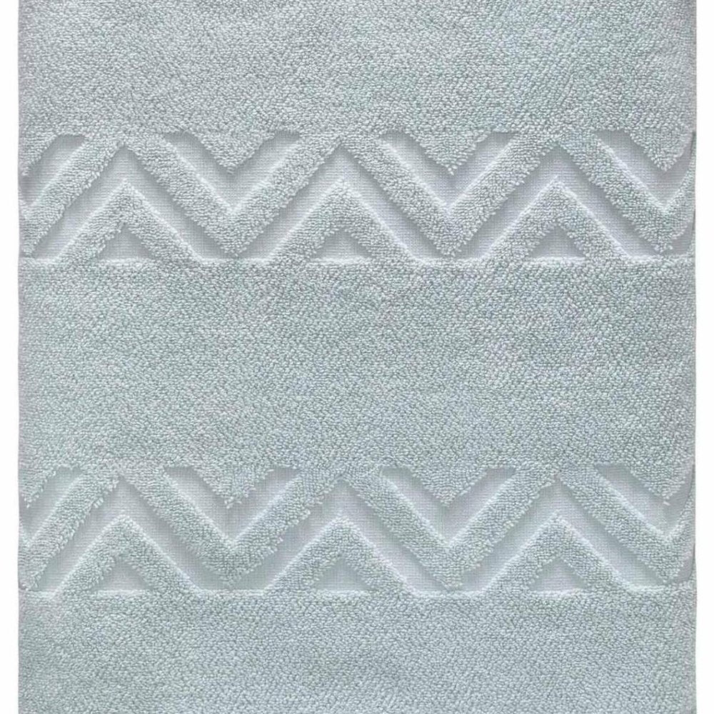 White Jacquard Turkish Cotton 40" X 70" Chevron Bath Sheet