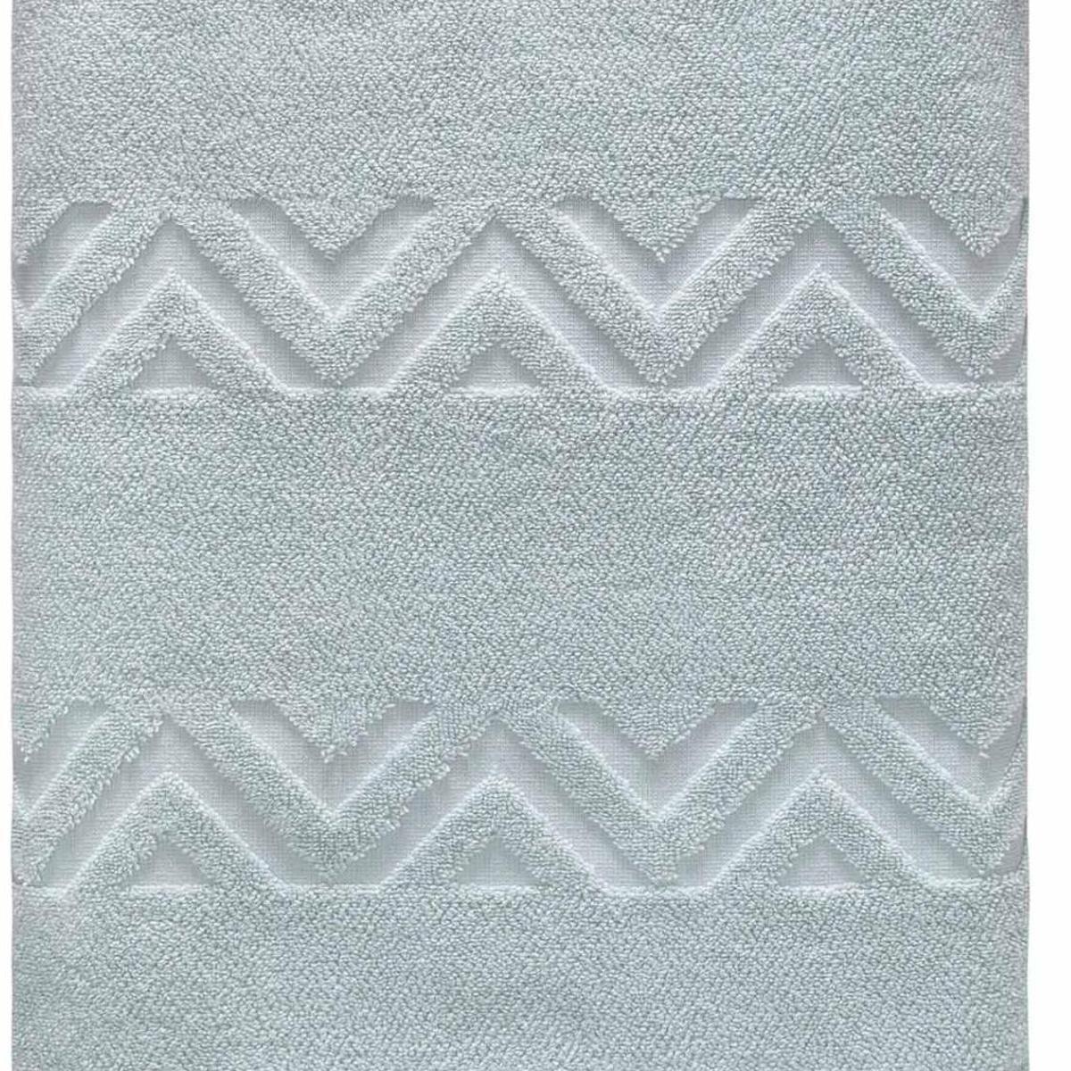 Aqua Jacquard Turkish Cotton 40" X 70" Chevron Bath Sheet
