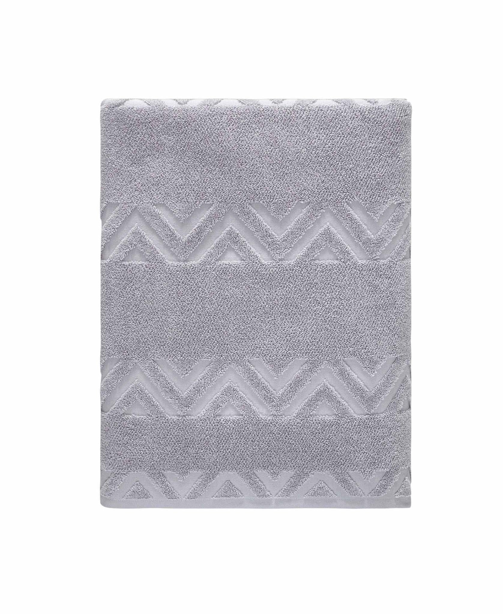 Light Gray Jacquard Turkish Cotton 40" X 70" Bath Sheet