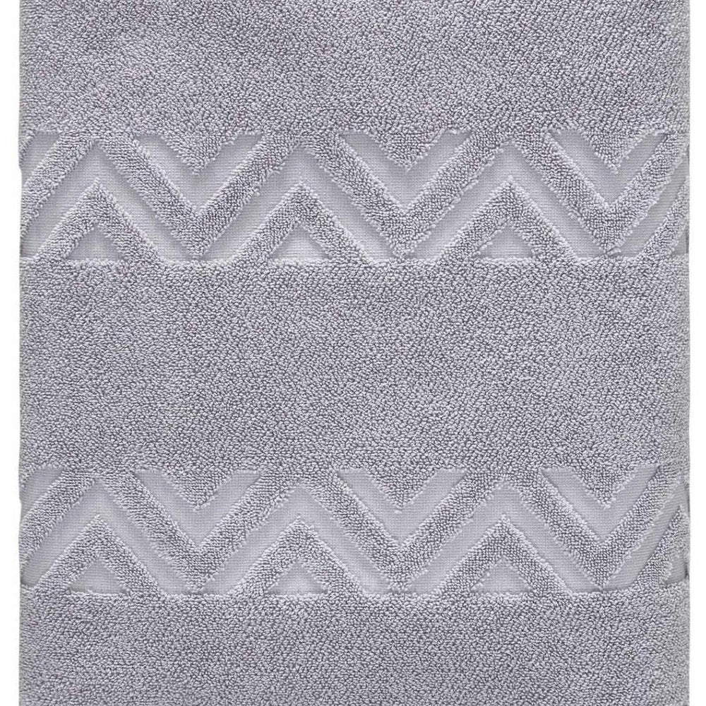 White Jacquard Turkish Cotton 40" X 70" Chevron Bath Sheet