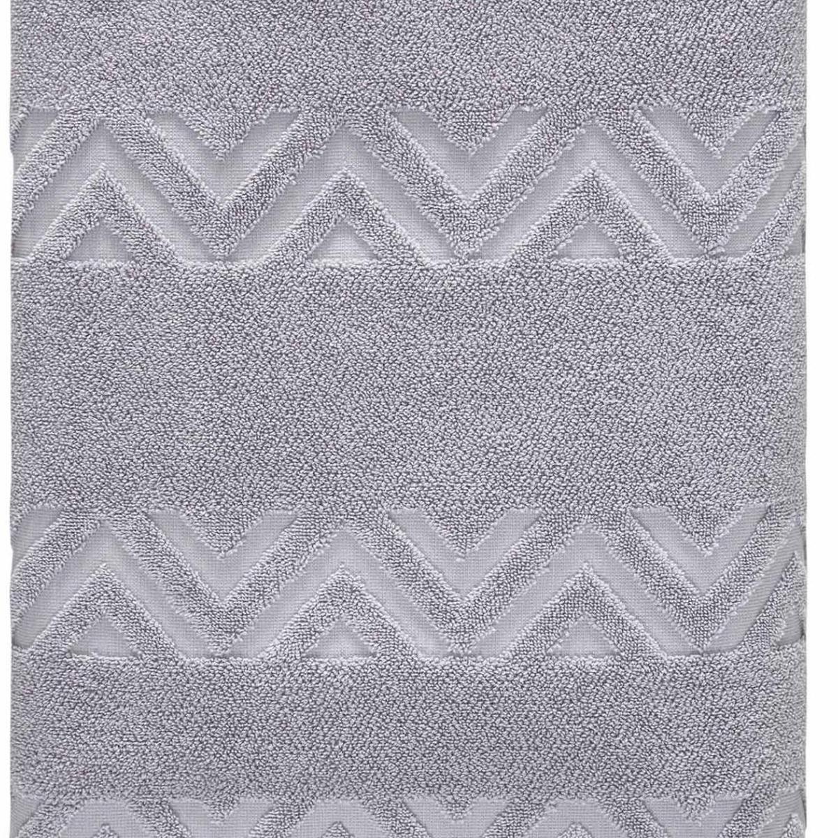 Light Gray Jacquard Turkish Cotton 40" X 70" Bath Sheet