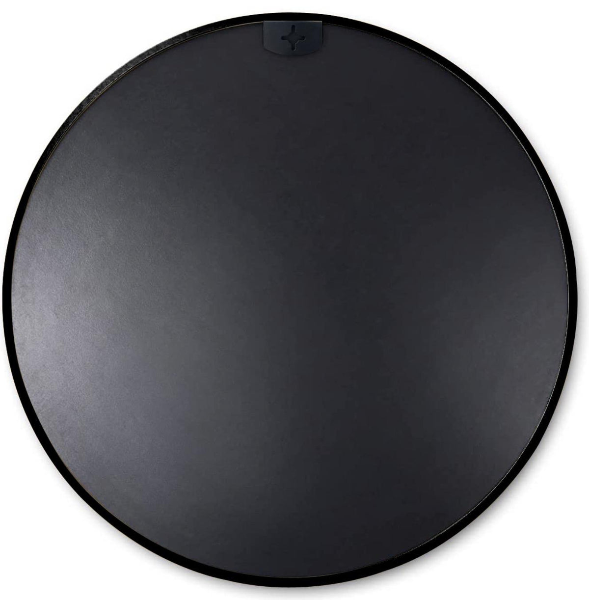 16" Black Aluminum Round Framed Bathroom Vanity Mirror