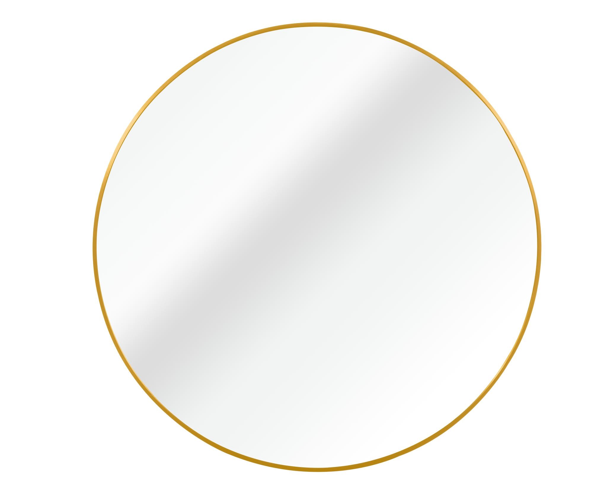 16" Gold Aluminum Round Framed Bathroom Vanity Mirror