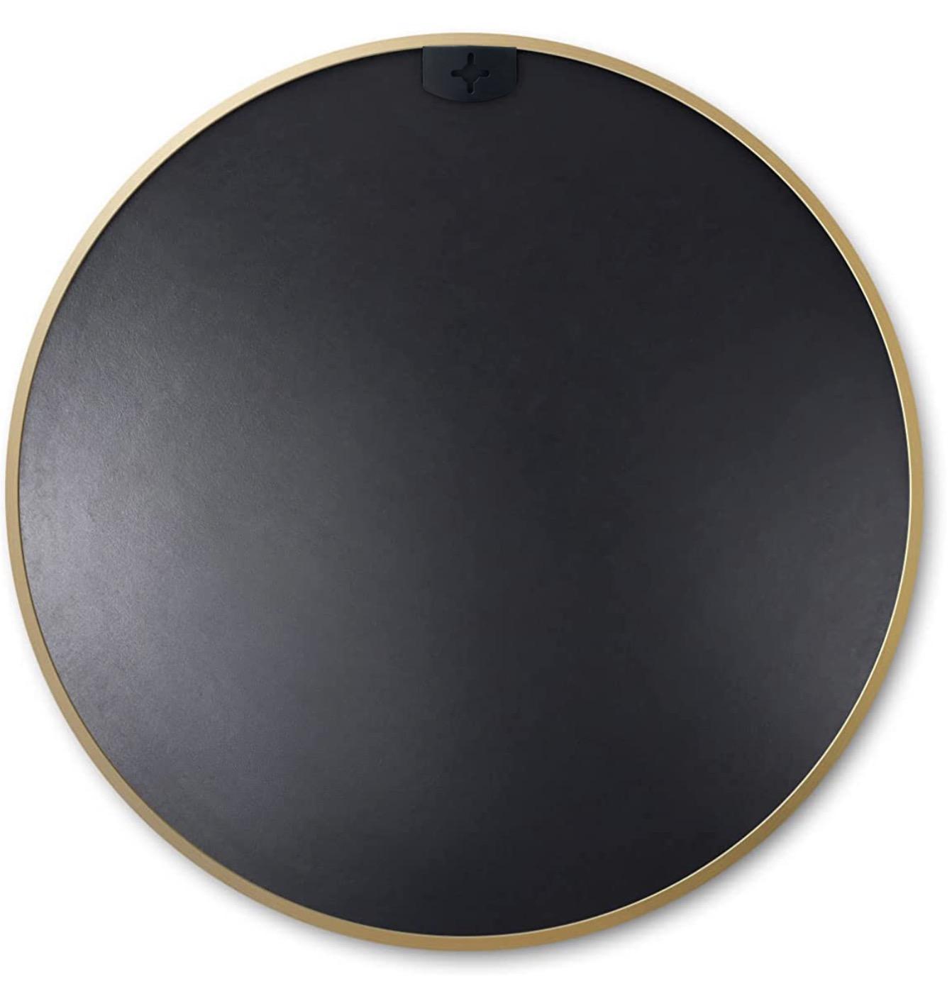 16" Gold Aluminum Round Framed Bathroom Vanity Mirror
