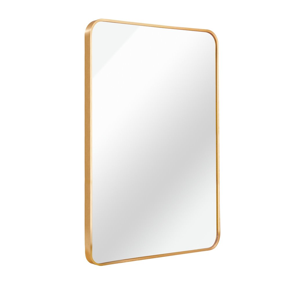30" Gold Aluminum Framed Bathroom Vanity Mirror