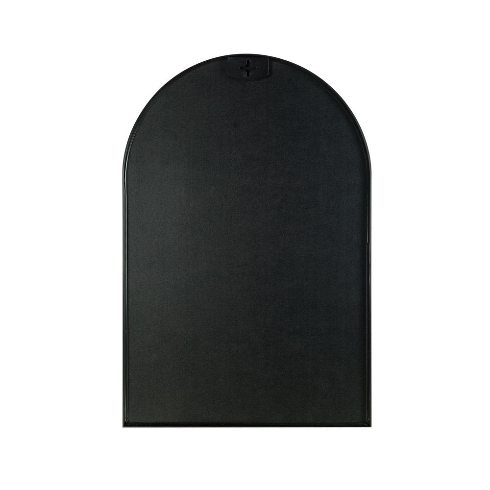 32" Black Aluminum Arch Framed Bathroom Vanity Mirror