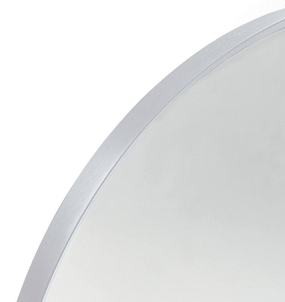 36" Black Aluminum Arch Framed Bathroom Vanity Mirror