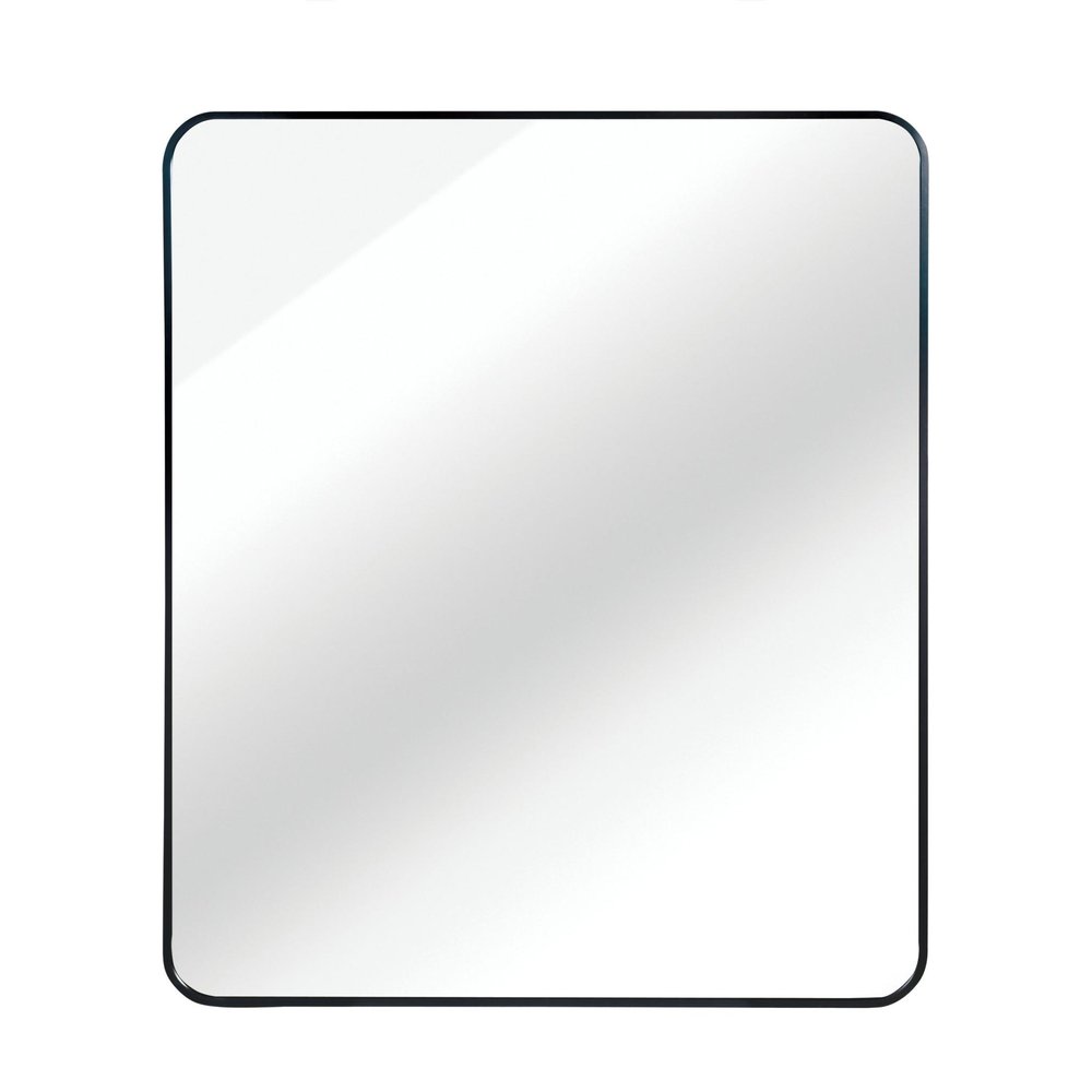36" Black Aluminum Framed Bathroom Vanity Mirror