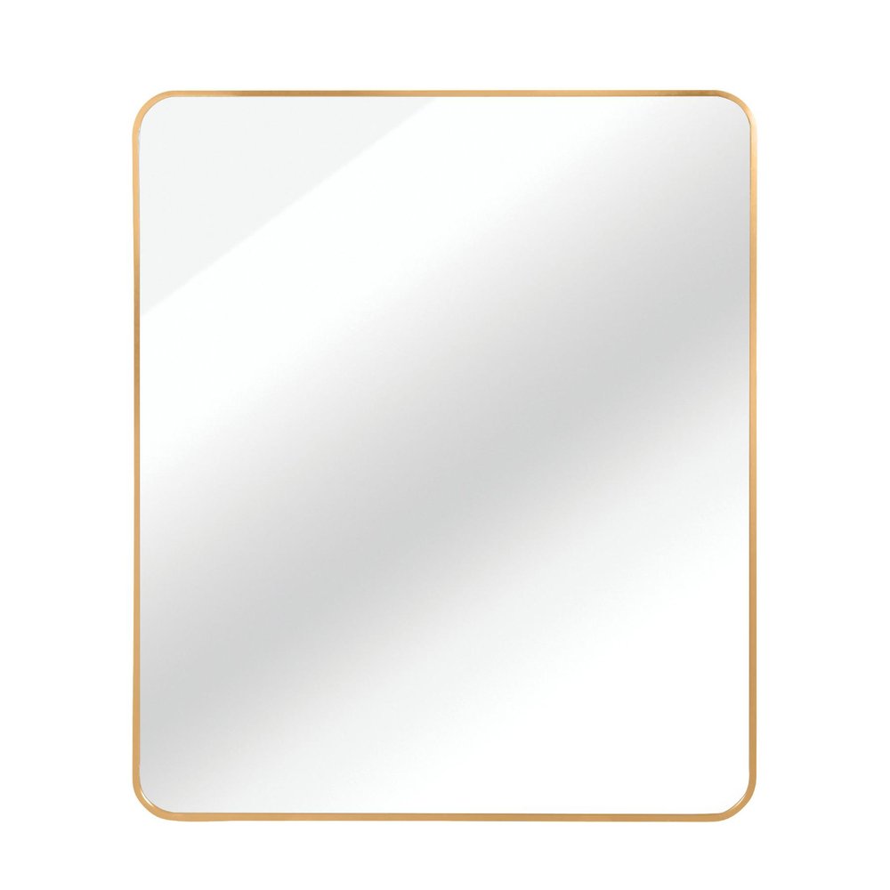 36" Black Aluminum Framed Bathroom Vanity Mirror