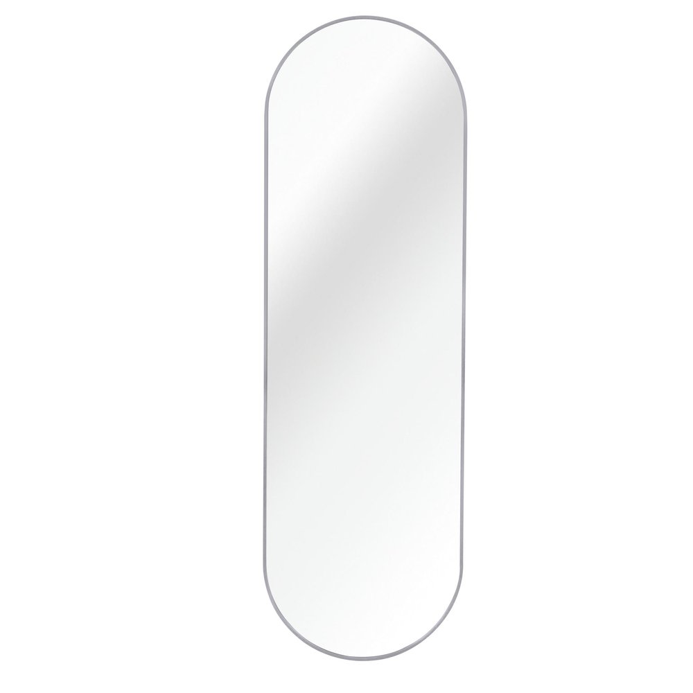 63" Black Aluminum Oval Framed Full Length Hanging Mirror