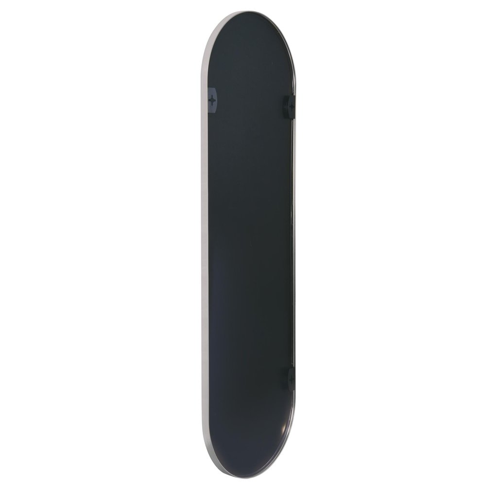 63" Black Aluminum Oval Framed Full Length Hanging Mirror