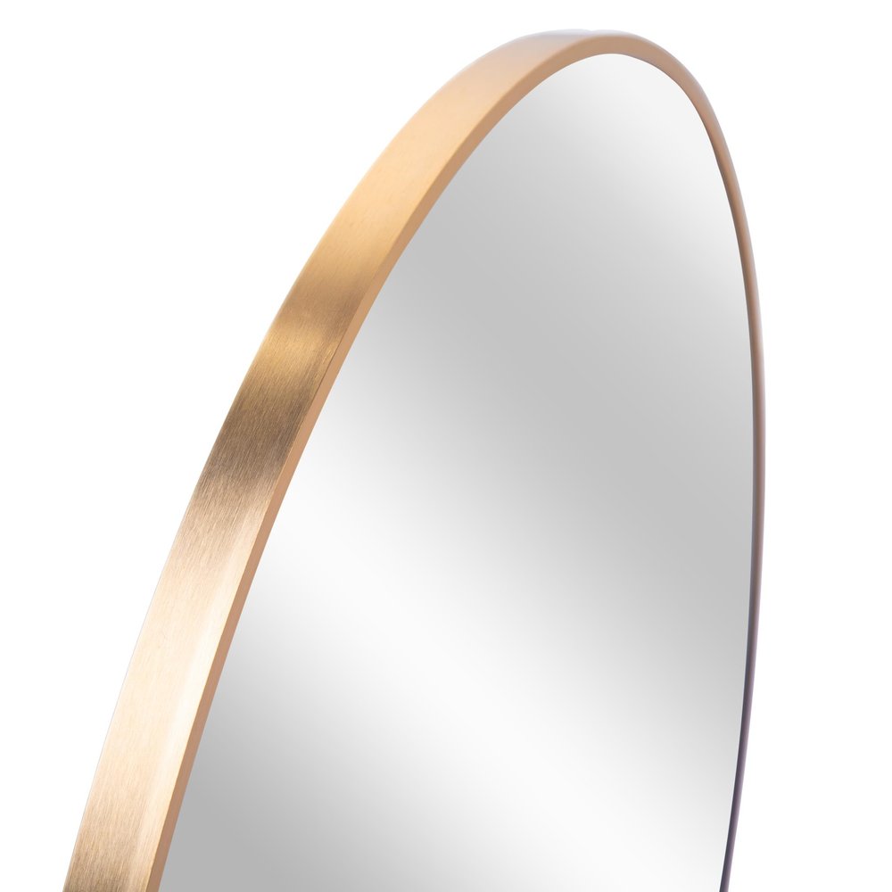 30" Black Aluminum Round Framed Bathroom Vanity Mirror