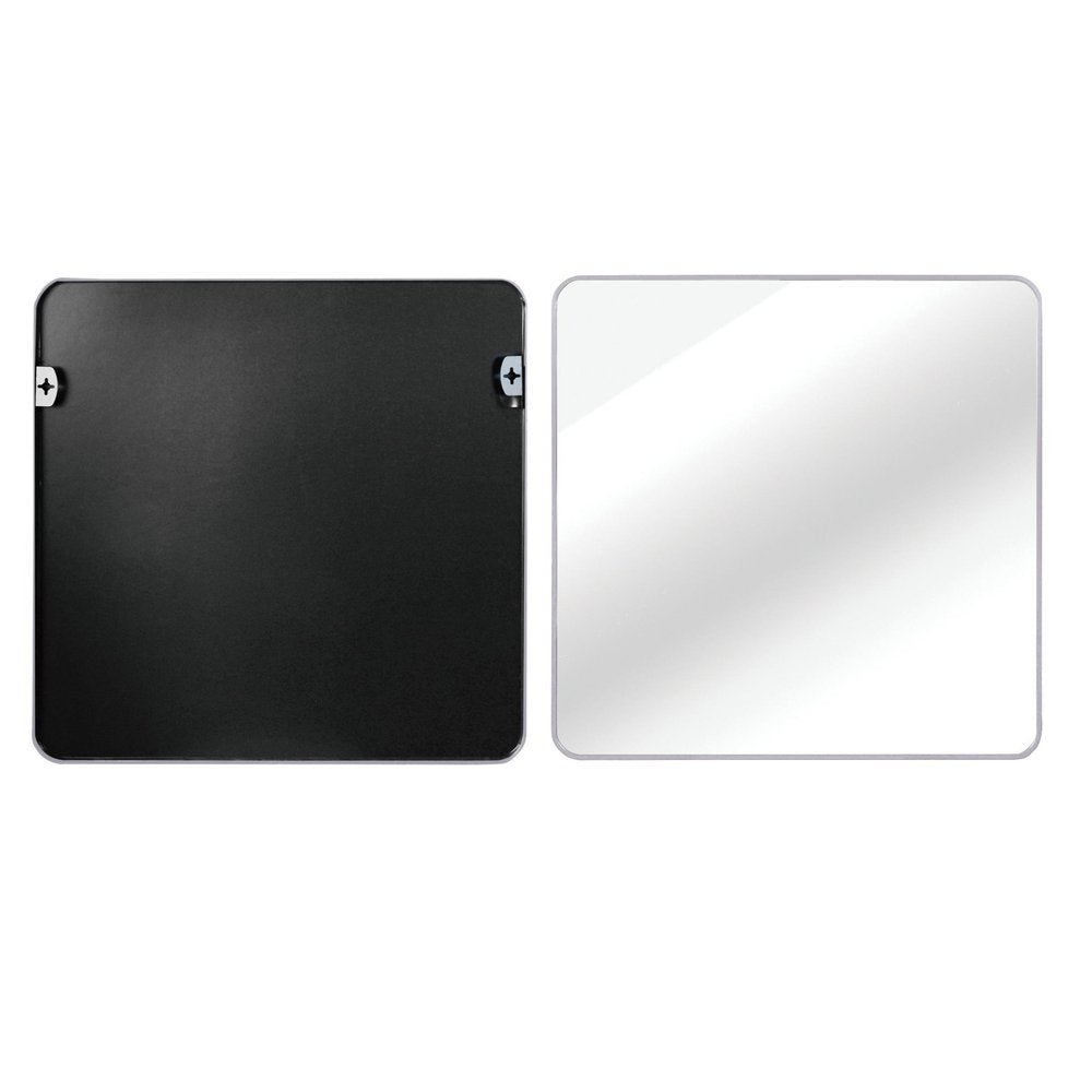 30" Black Aluminum Square Framed Bathroom Vanity Mirror