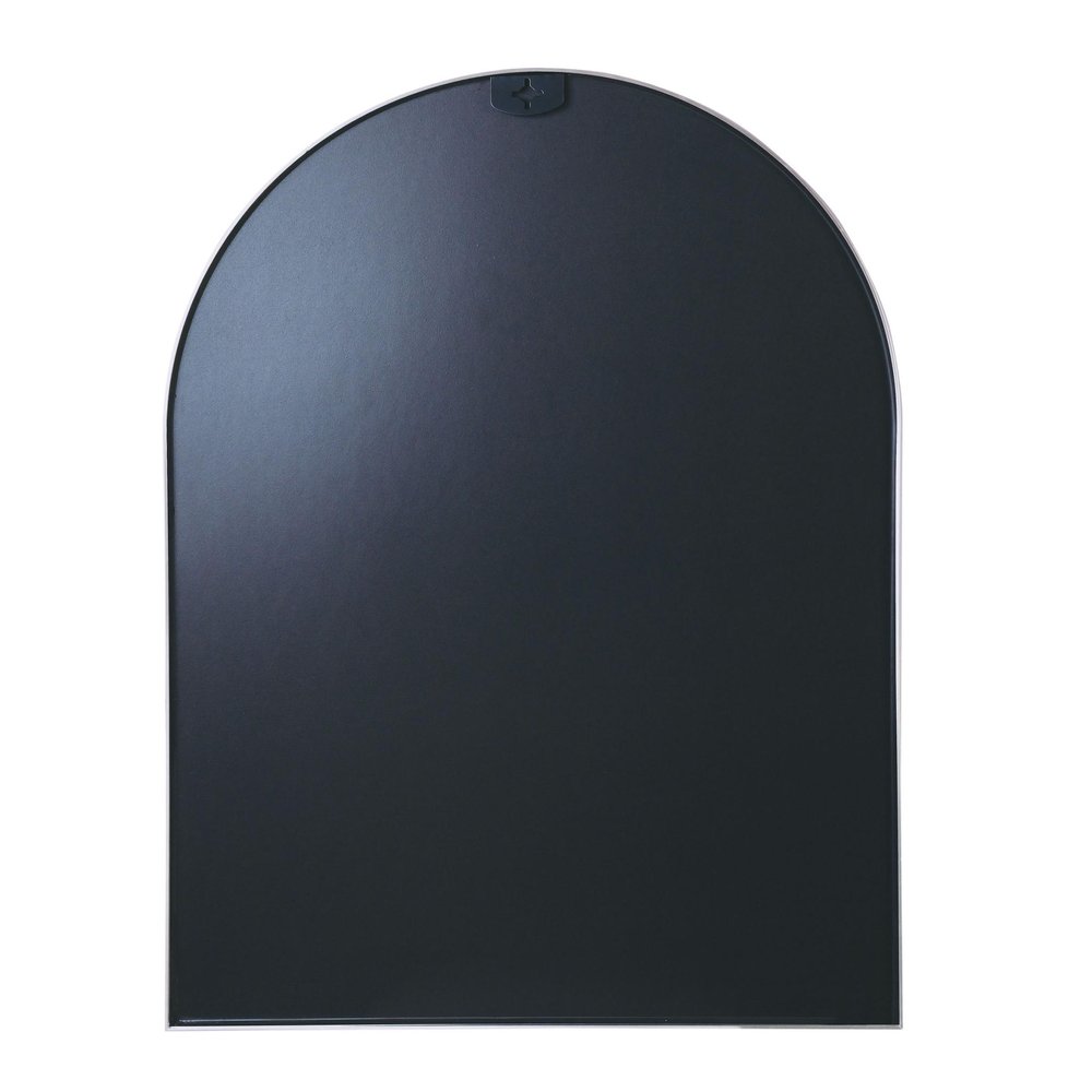 36" Black Aluminum Arch Framed Bathroom Vanity Mirror