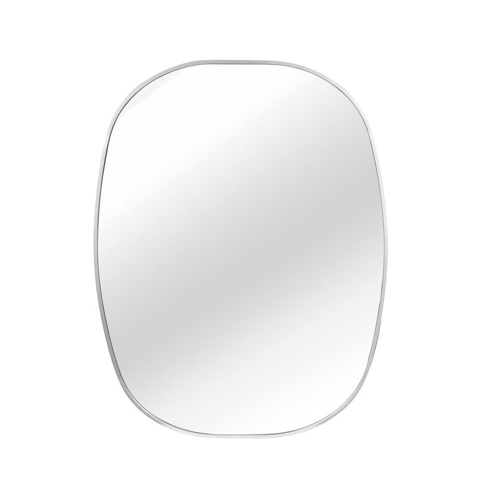 32" Black Aluminum Oval Framed Bathroom Vanity Mirror