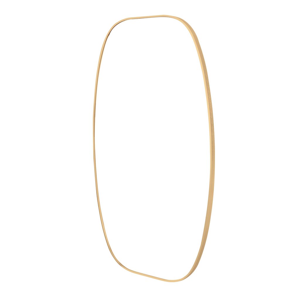48" Black Aluminum Oval Framed Bathroom Vanity Mirror