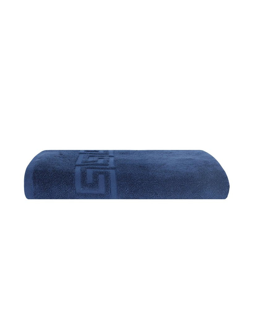 White Greek Key Turkish Cotton 27" X 54" Bath Towel