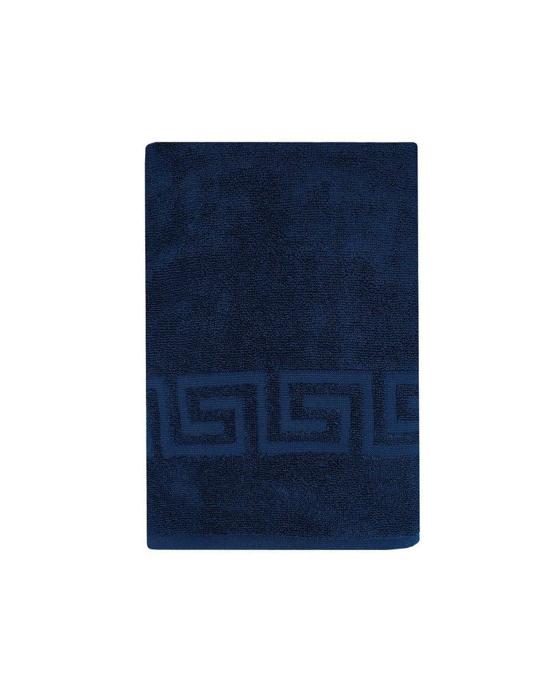 White Greek Key Turkish Cotton 27" X 54" Bath Towel