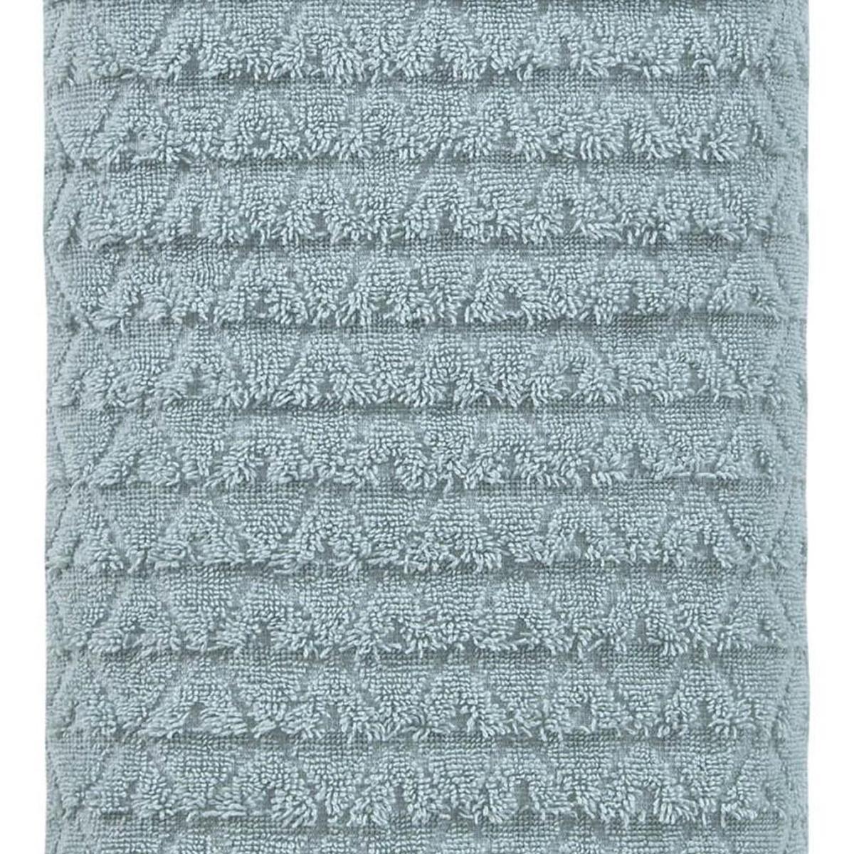 Aqua Geometric Turkish Cotton 27" X 54" Bath Towel