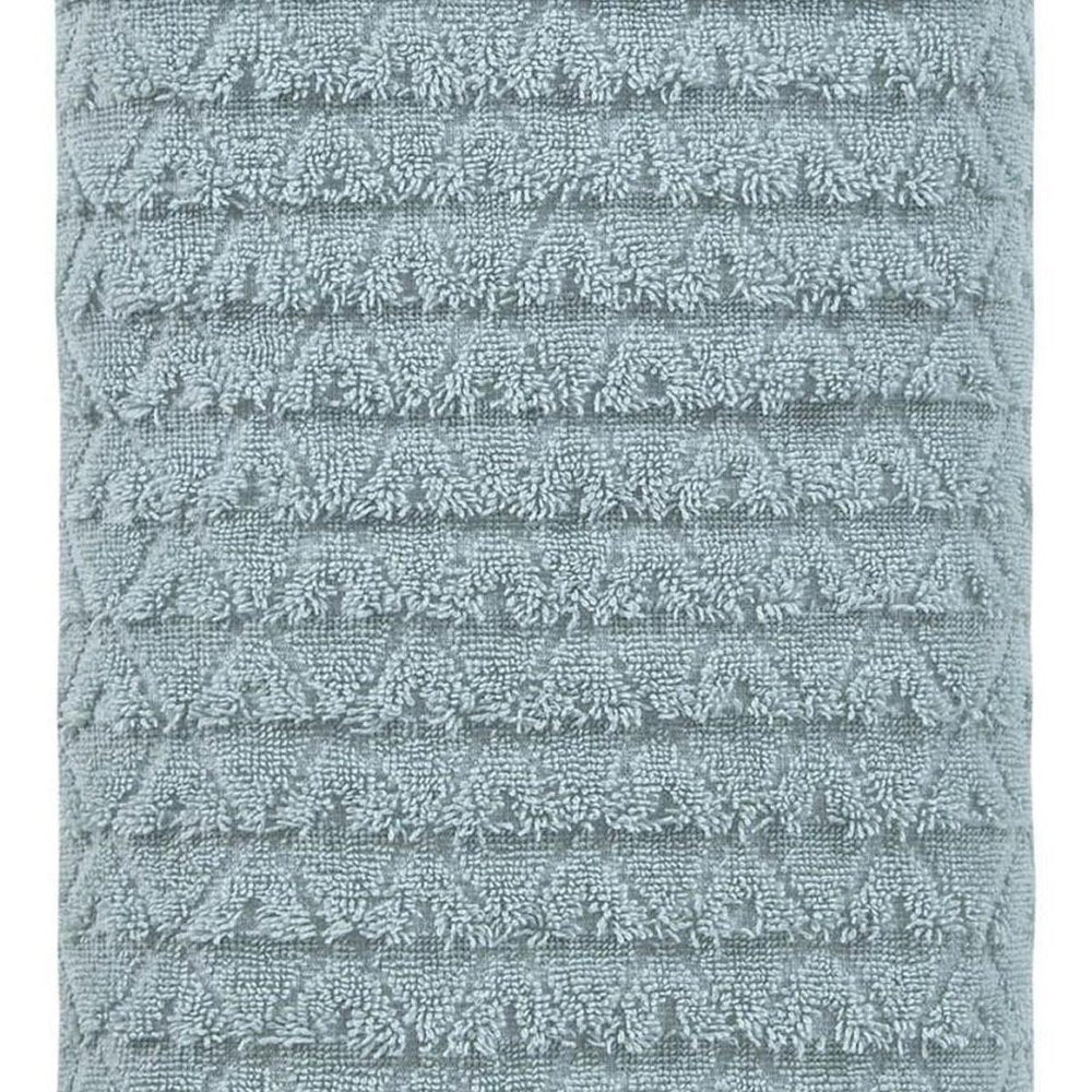 White Geometric Turkish Cotton 27" X 54" Bath Towel