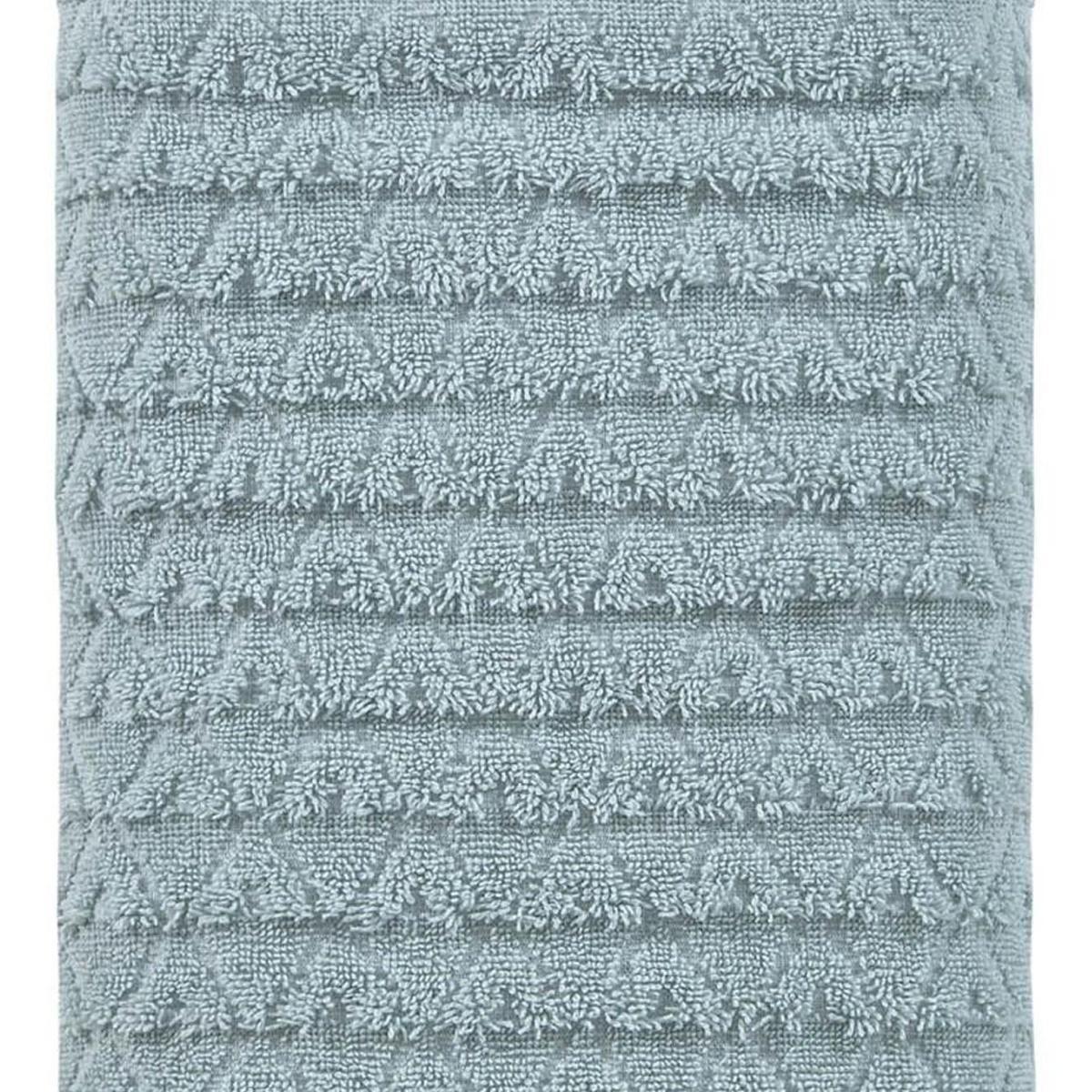 Aqua Geometric Turkish Cotton 27" X 54" Bath Towel