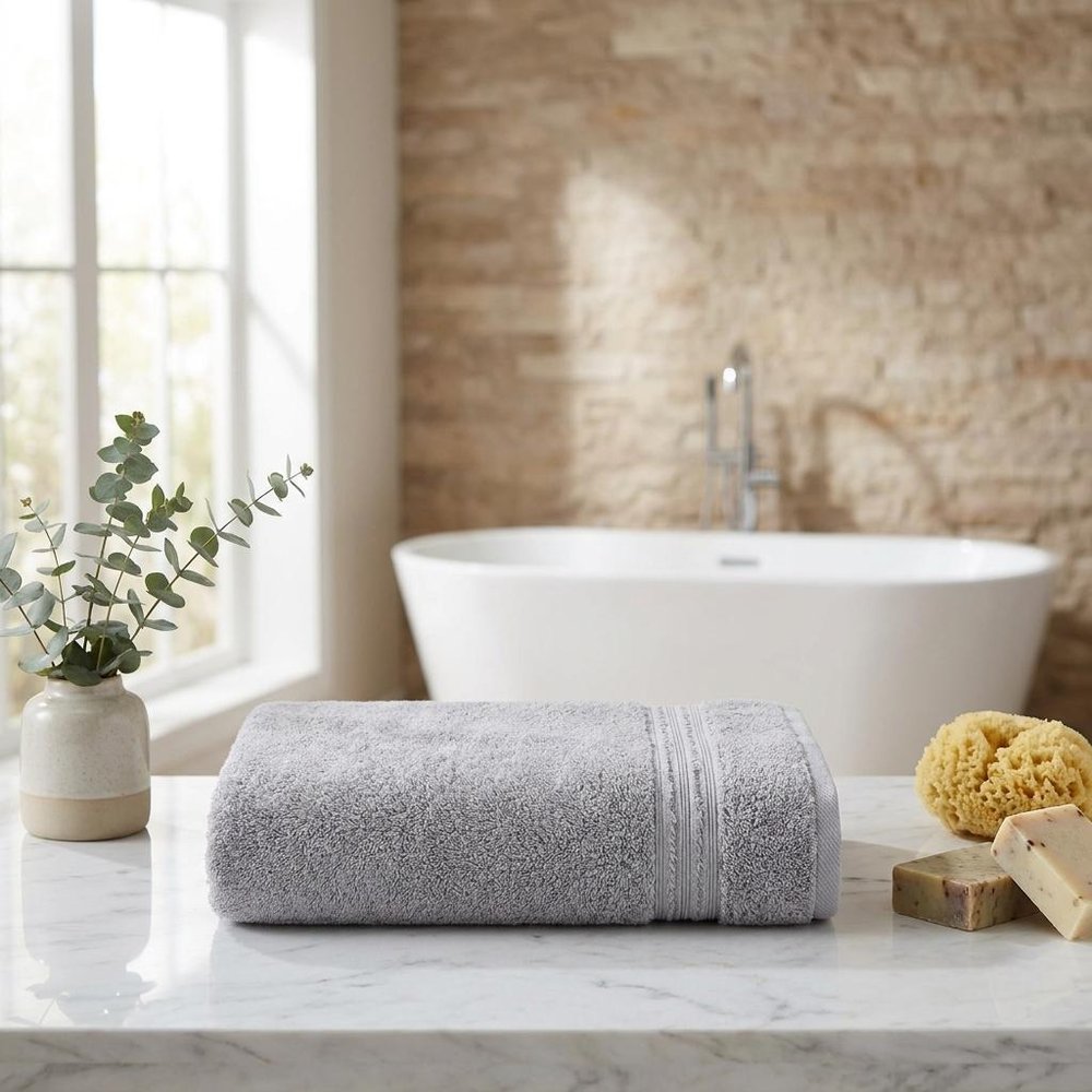 Light Brown Turkish Cotton 27" X 54" Bath Towel