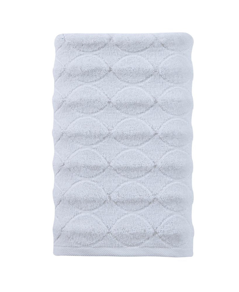 White Jacquard Turkish Cotton 27" X 54" Bath Towel