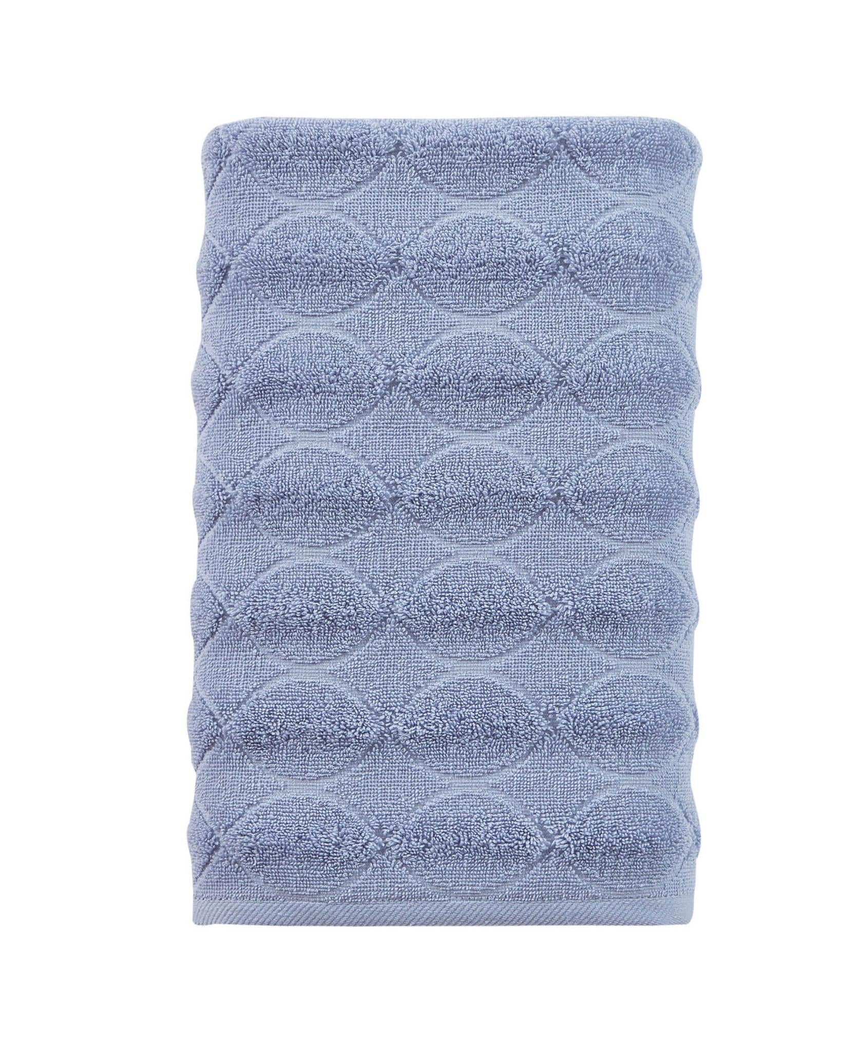 Blue Jacquard Turkish Cotton 27" X 54" Bath Towel