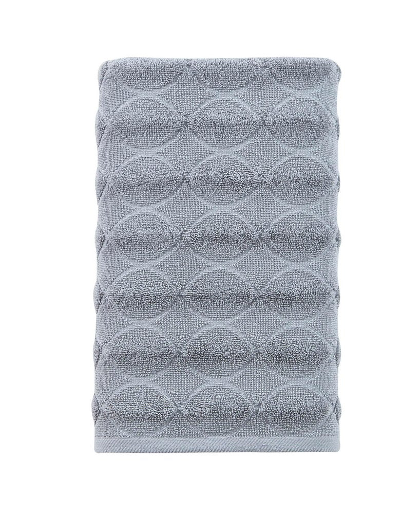 White Jacquard Turkish Cotton 27" X 54" Bath Towel