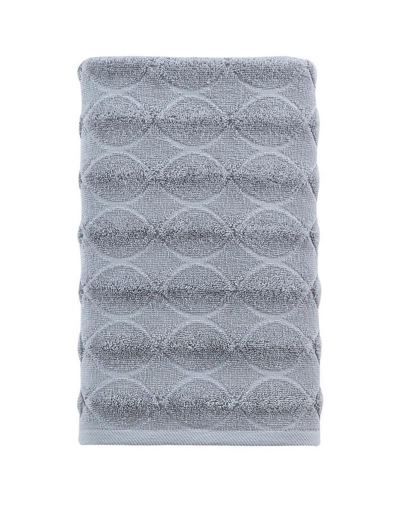 White Jacquard Turkish Cotton 27" X 54" Bath Towel