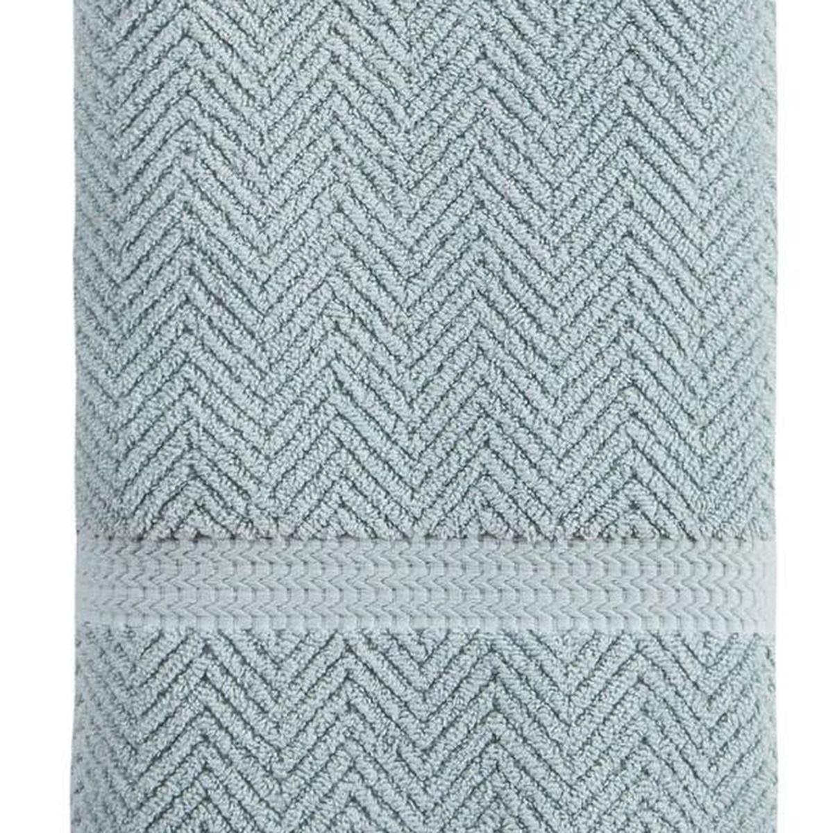 Aqua Chevron Turkish Cotton 27" X 54" Bath Towel