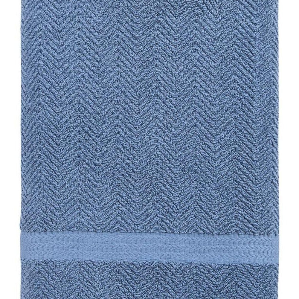 White Chevron Turkish Cotton 40" X 70" Bath Sheet