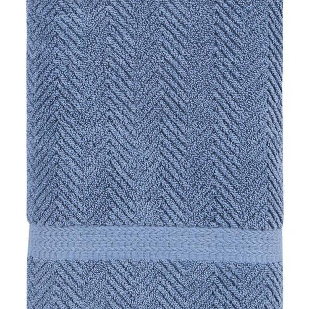 White Chevron Turkish Cotton 27" X 54" Bath Towel