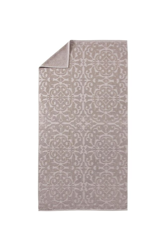 Light Brown Turkish Cotton 27" X 54" Damask Bath Towel