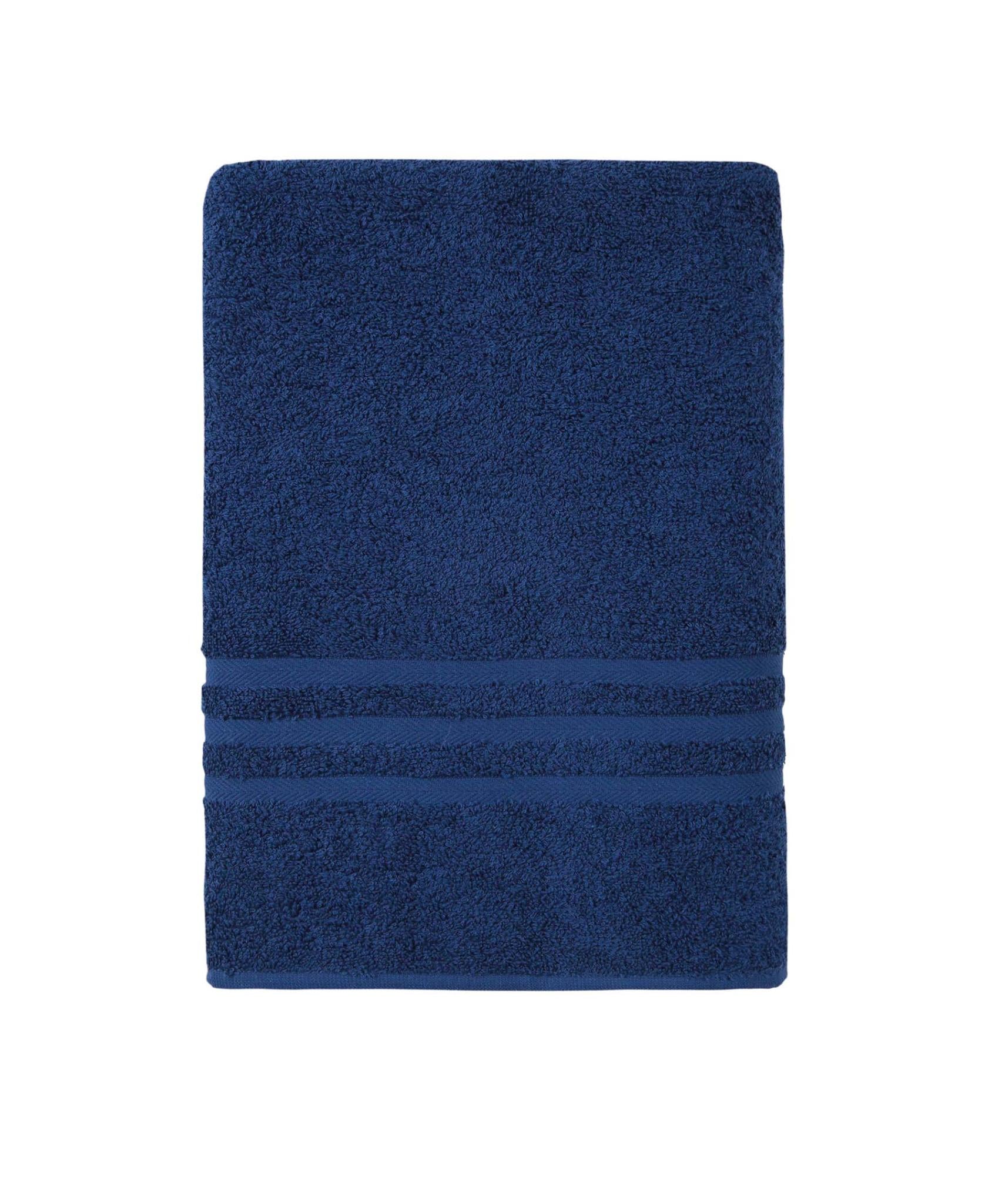 Navy Blue Turkish Cotton 27" X 54" Bath Towel