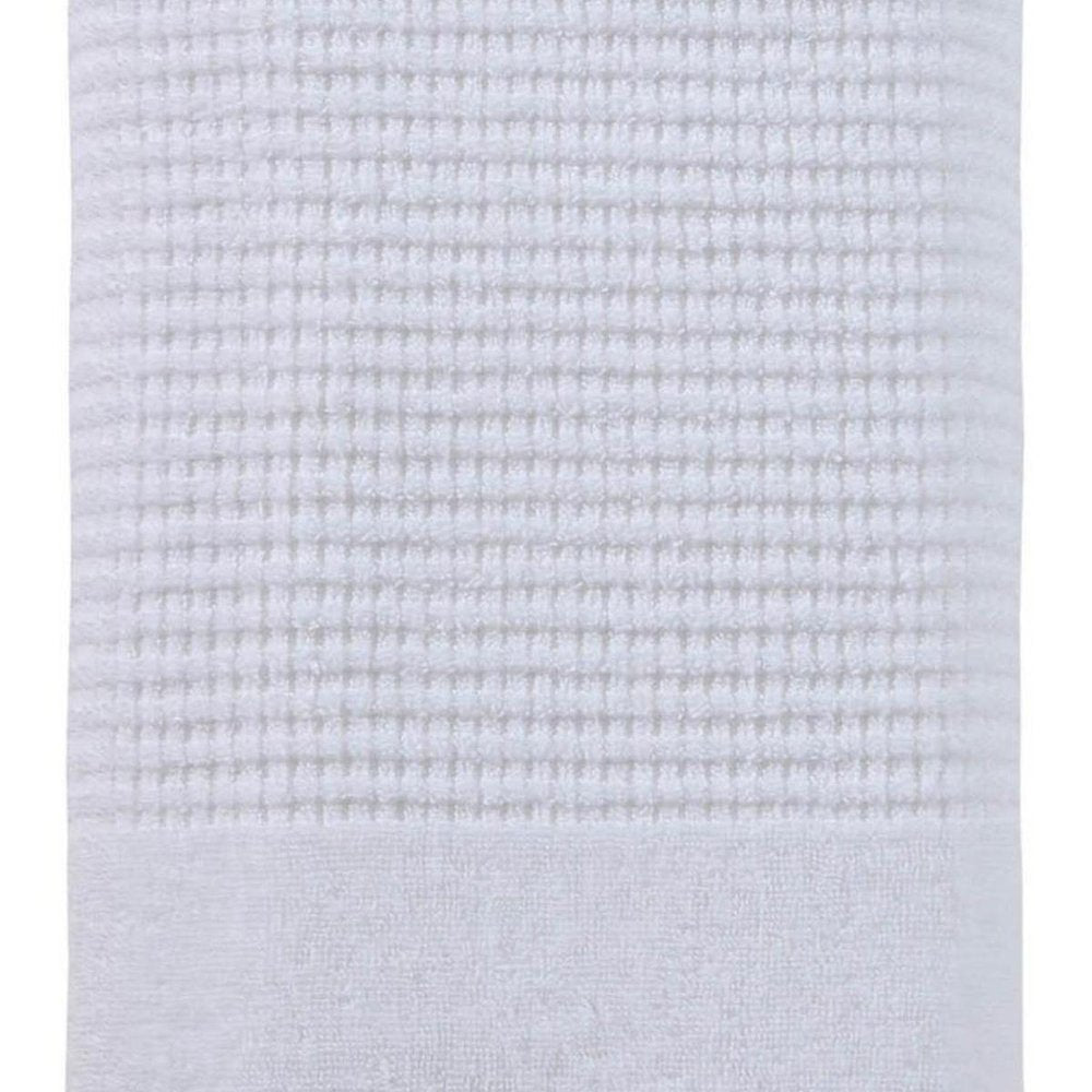 White Turkish Cotton 27" X 54" Checkered Bath Towel