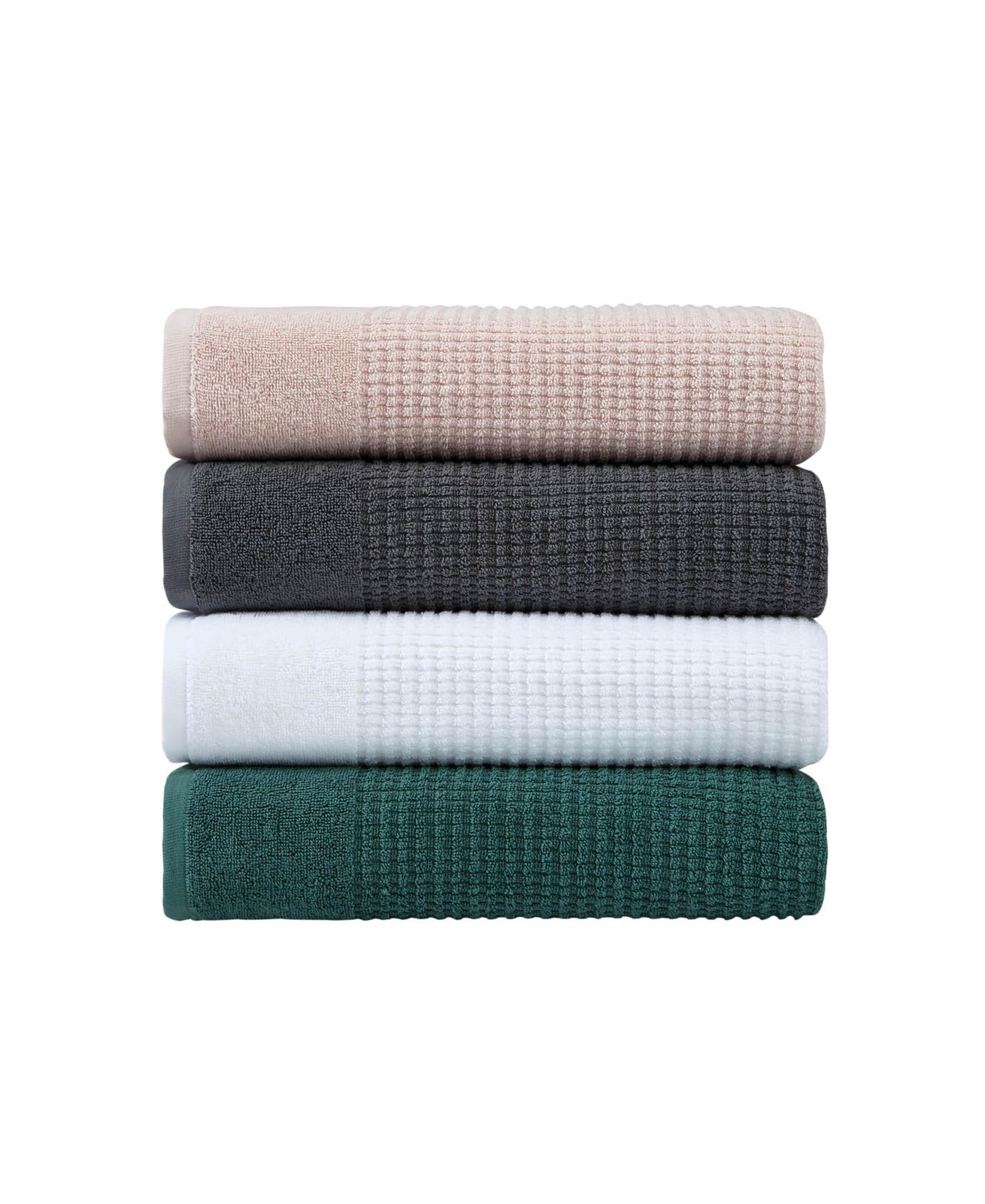 Green Turkish Cotton 27" X 54" Checkered Bath Towel