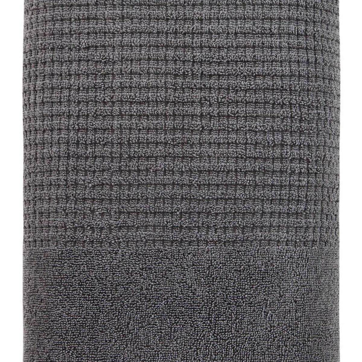 Dark Gray Turkish Cotton 27" X 54" Checkered Bath Towel