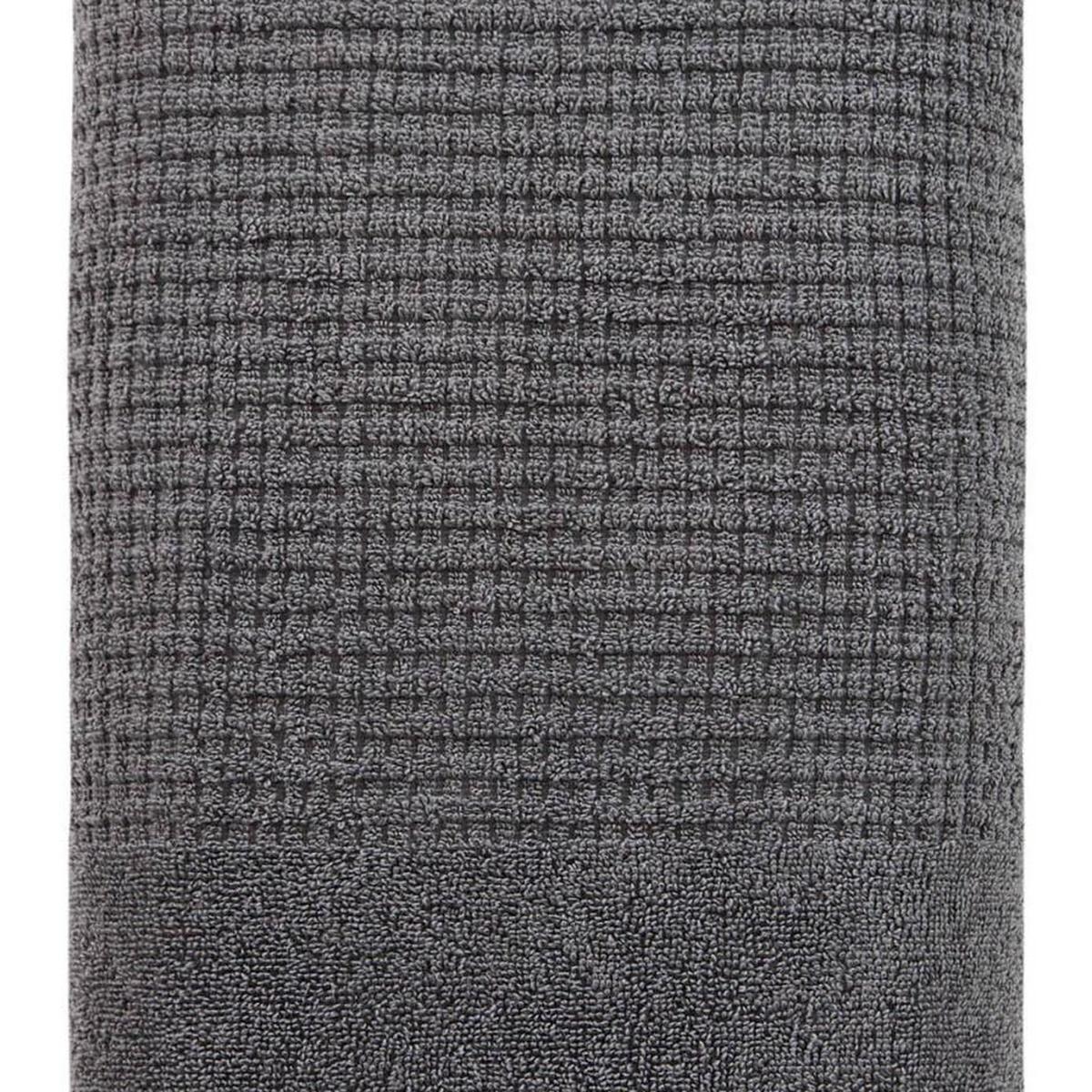 Dark Gray Turkish Cotton 27" X 54" Checkered Bath Towel