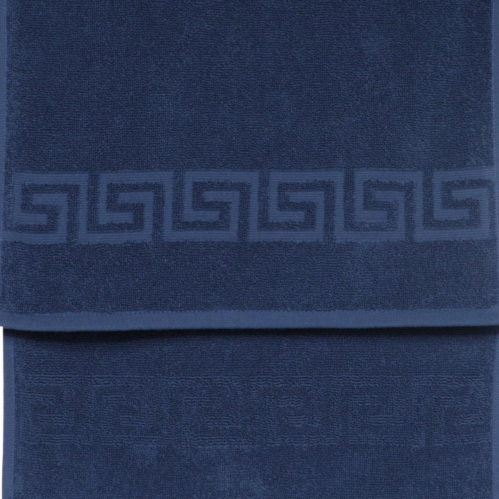 White Greek Key Turkish Cotton 30" X 16" Hand Towel