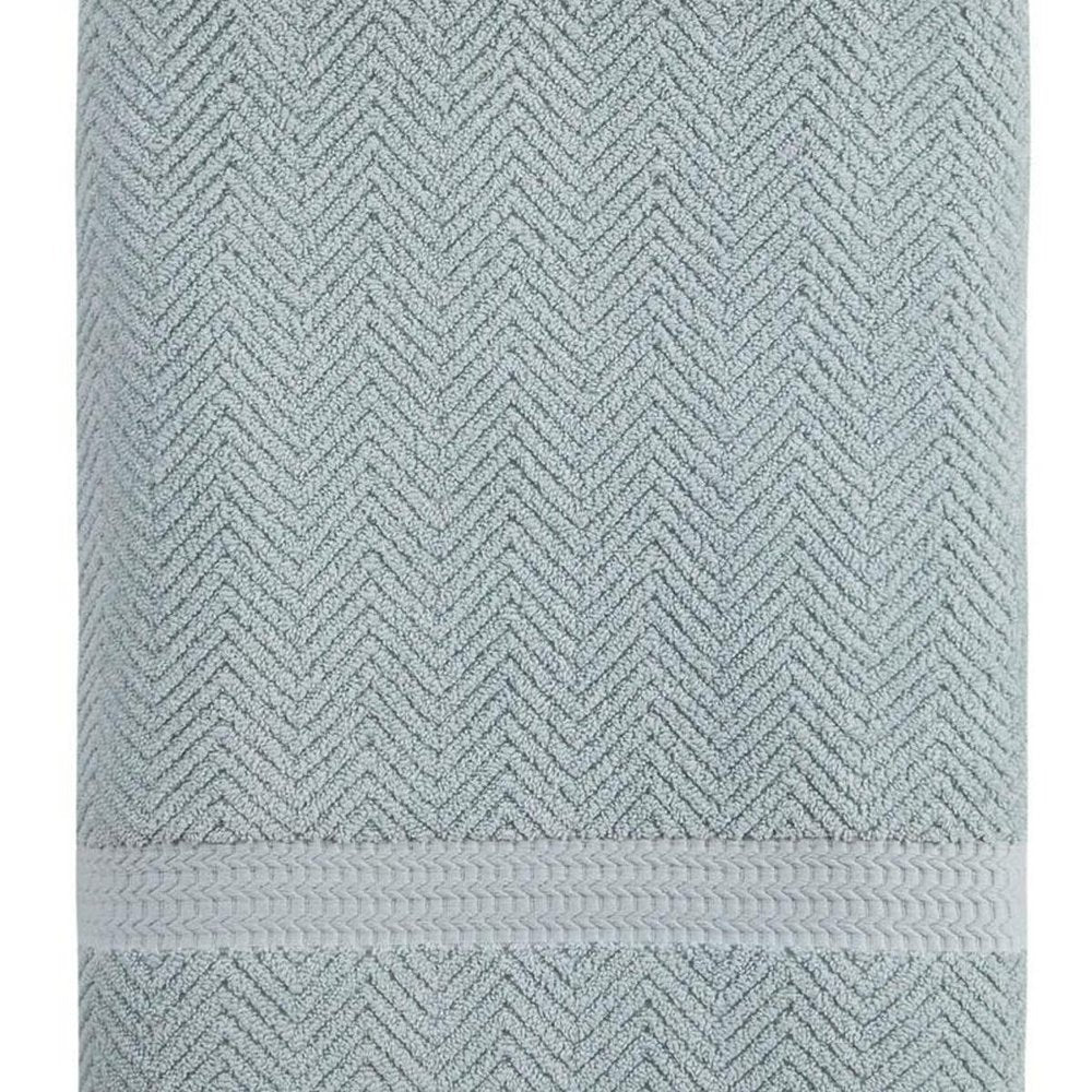 Light Blue Turkish Cotton 35" X 70" Chevron Bath Sheet