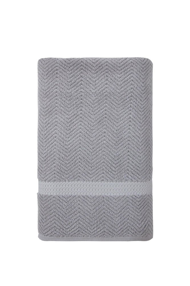 Light Blue Turkish Cotton 35" X 70" Chevron Bath Sheet